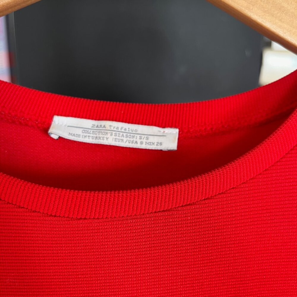 Zara Basic Collection Women's Red Cold Shoulder B… - image 2